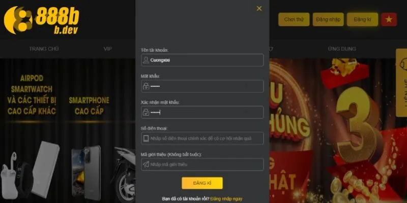 Bật mí quy trình đăng nhập vào cổng cược 888b 